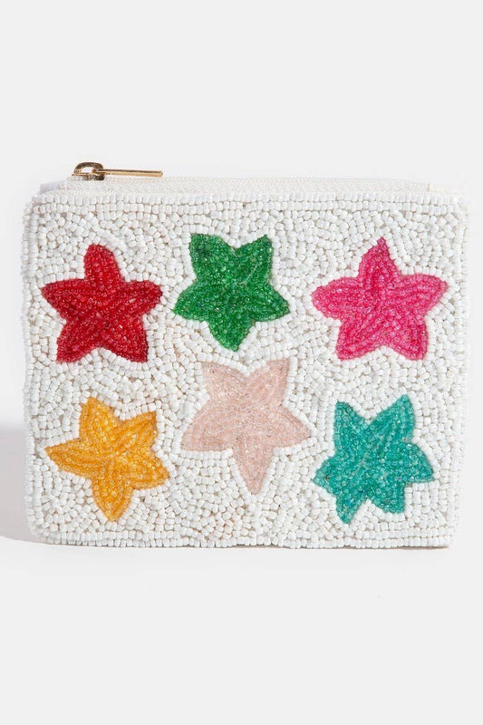 Beaded Stars Coin Purse