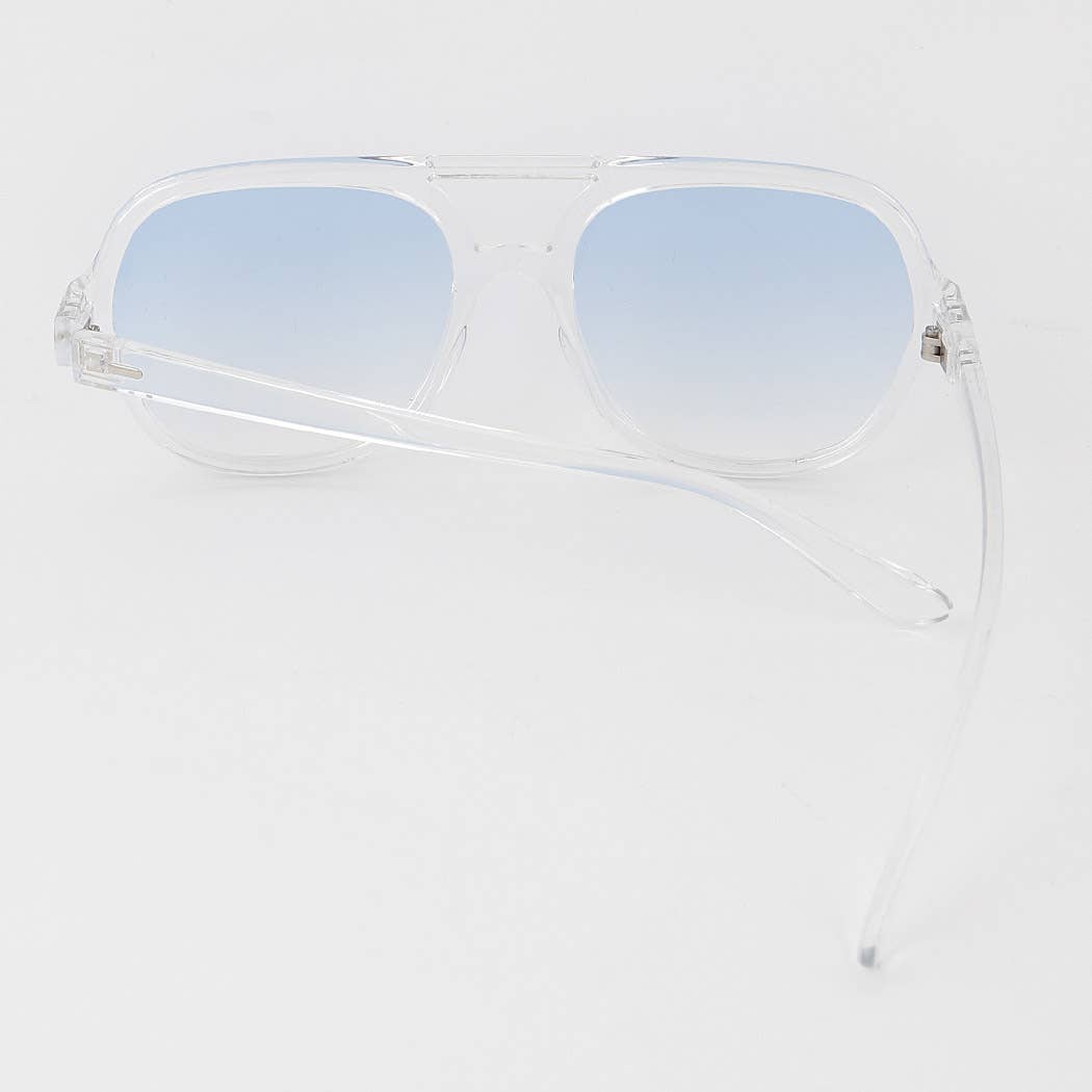 Bright Gradient Aviator Sunglasses: Multicolor