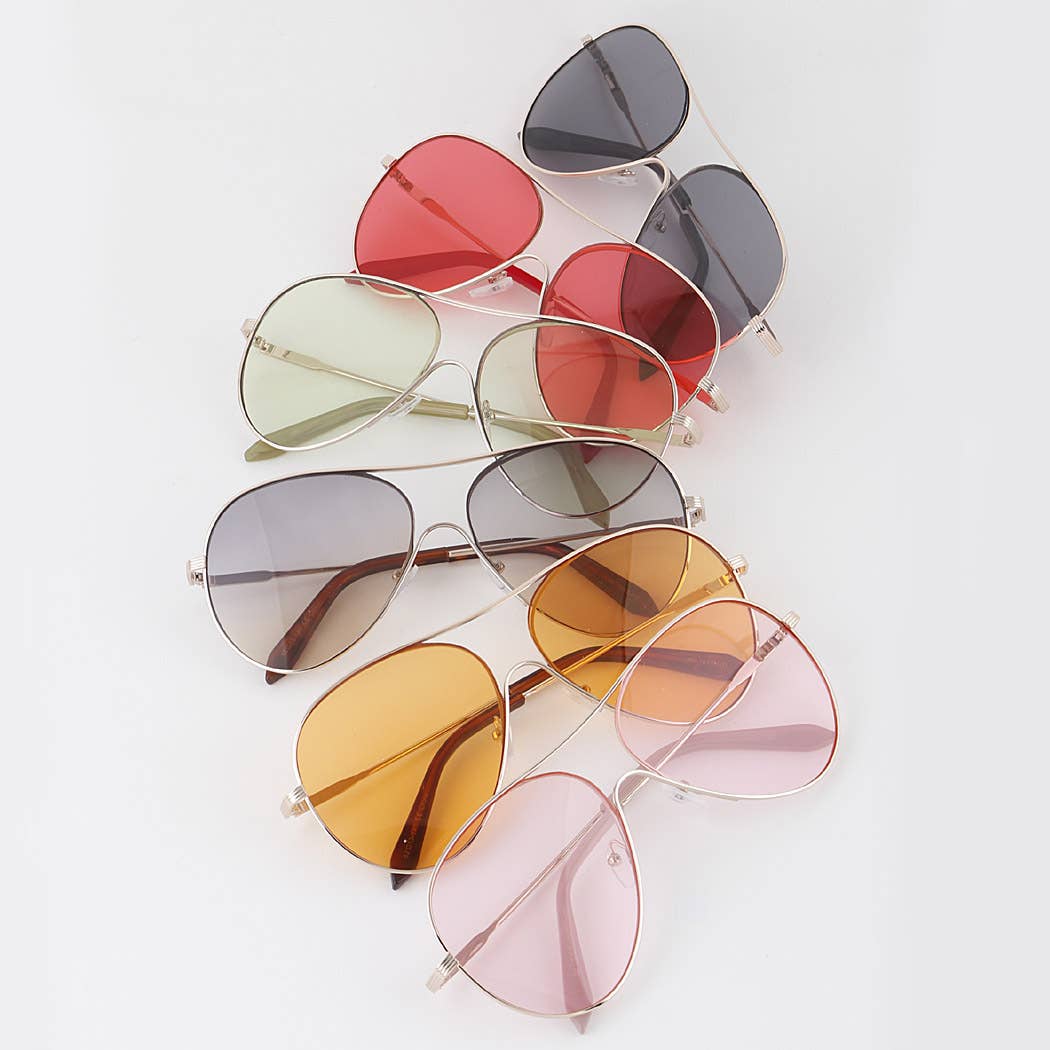 Bright Aviator Sunglasses: Multicolor