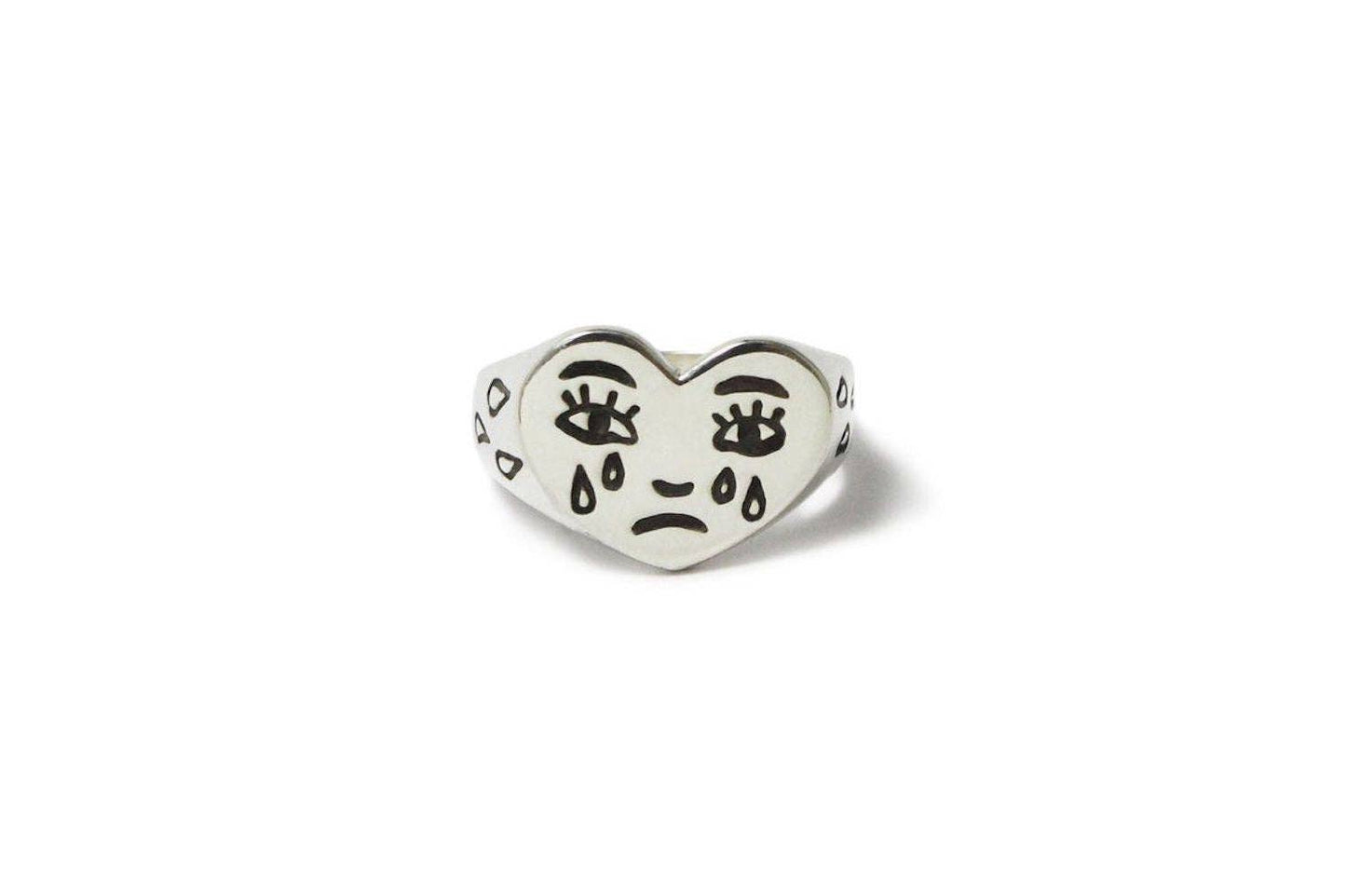 Tears Crying Face Expression Ring: No. 10