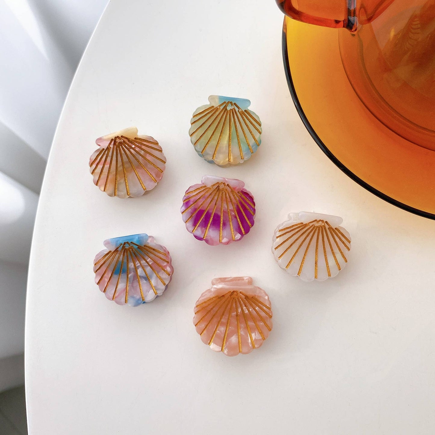Mini Seashell Claw Clip Set